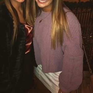 Purple chunky sweater